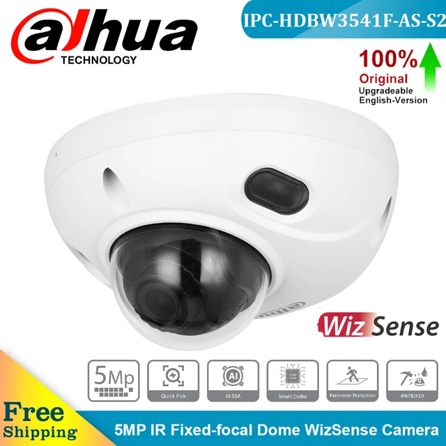 Telecamera IP Dome Dahua WizSense 2x 4MP IPC-HDBW2449F-AS-E2-IL Con SMD+ E Doppia Illuminazione