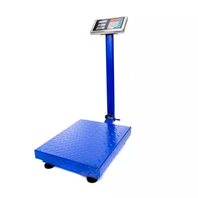 660lb 300kg x 100g Digital Weight Shipping Industrial Platform Postal Scale Blue