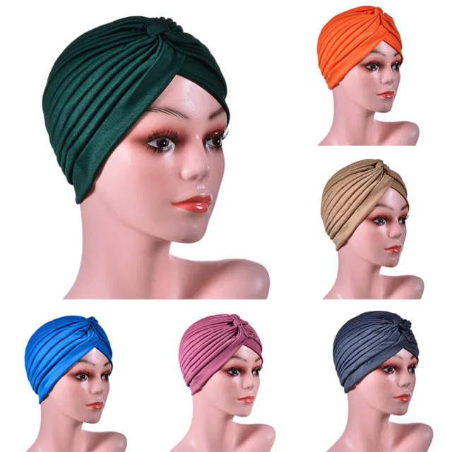 Women Muslim Head Scarf Hat Stretch Hijab Wrap Turban Cancer Chemo Hair Loss Cap