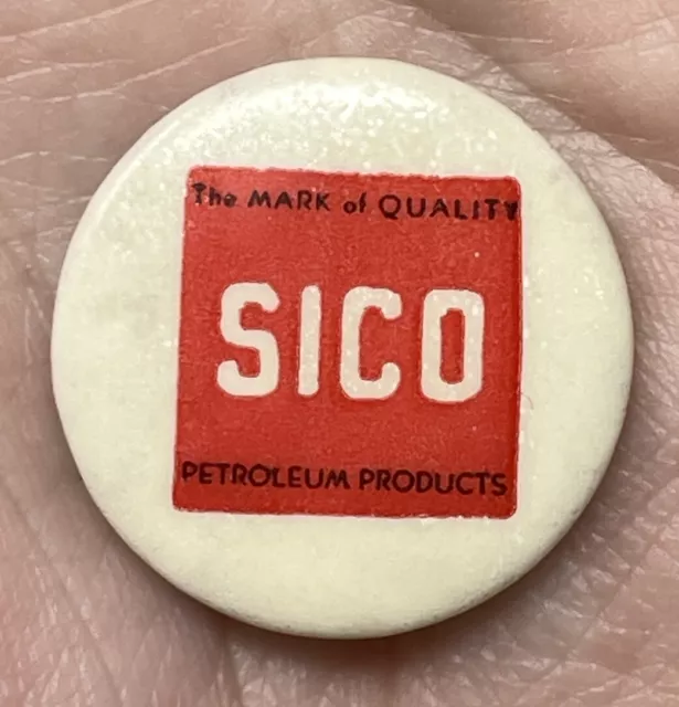 Vintage SICO petroleum Products Brand Pinback Pin