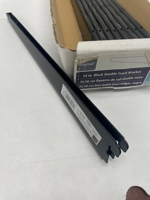 14 inch Shelf Bracket Dual Track Black  Qty 1 -$7.50 shipping for 1 or all units