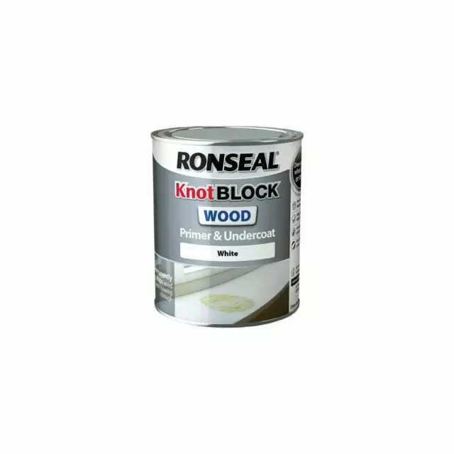 Ronseal Knot Block Wood Primer and Undercoat - White - 250ml - 750ml