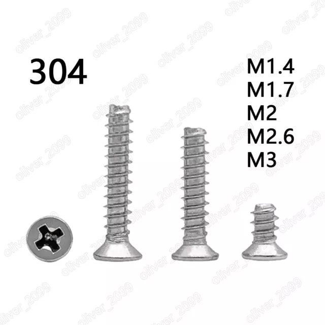 304 viti autotaggenti in acciaio inox Phillips coda piatta
