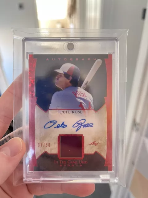 Pete Rose Baseball Autograph + Patch Card MLB