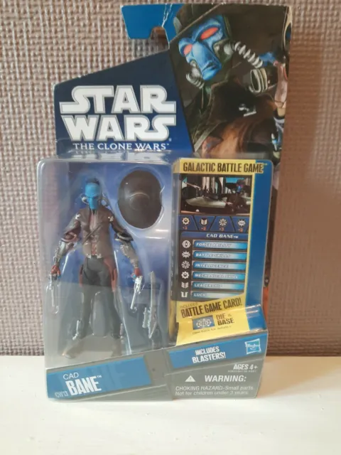 Rare 2010 Star Wars Cad Bane Clone Wars CW13 New Complete Boxed 4" Action Figure