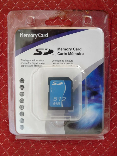 memory card / carte mémoire - SD 512 MB - NEUVE - Photo.mobile.GPS.MP3 etc
