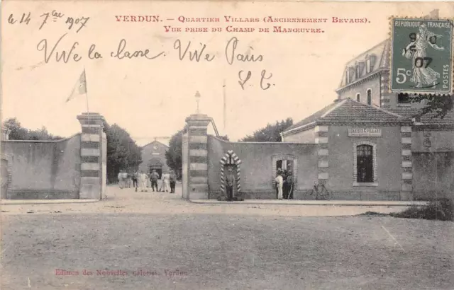 Cpa 55 Verdun Quartier Villars Anciennement Bevaux Vue Prise Du Champ De Manoeuv