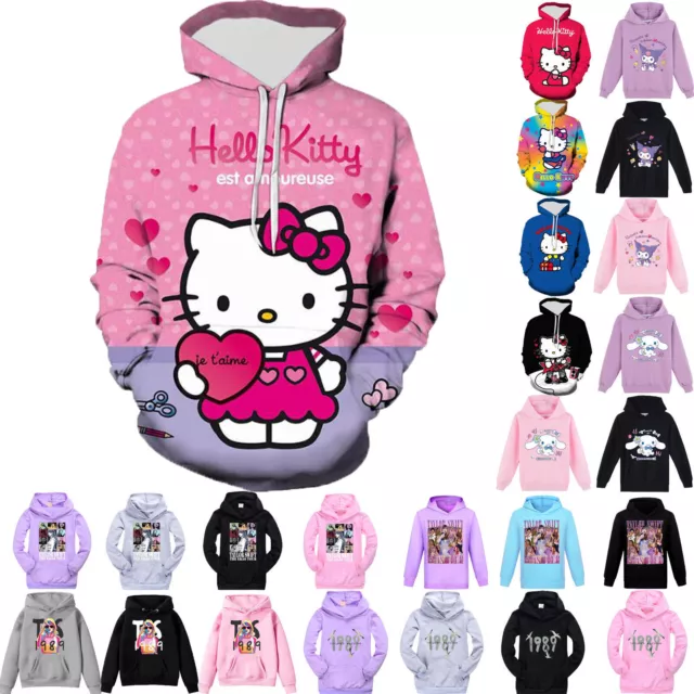 Child Kids Cartoon Print Casual Long Sleeve Hoodie Hooded Sweatshirt Tops Gift-