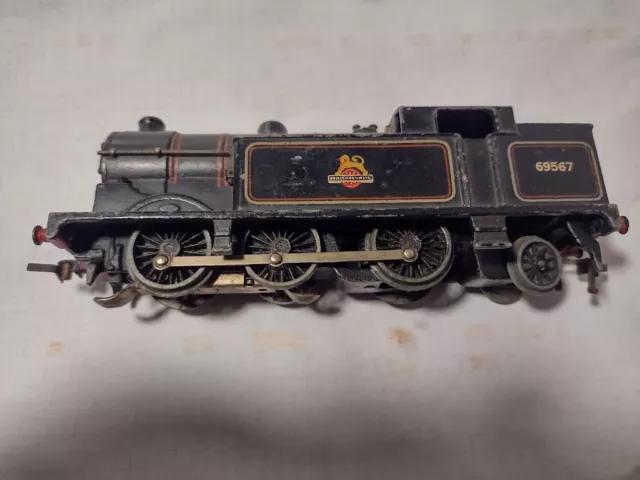 Hornby Dublo 3 Rail 0-6-2  Tank Loco BR Black, No 69567 - Unboxed-Tested Working