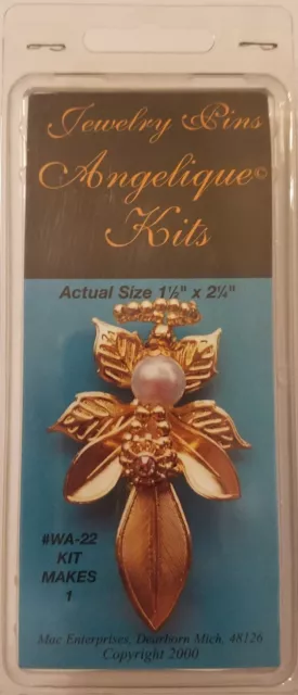 Kits Angelique Oro Metal Hoja de Ángel Pin Cuentas Joyería Artesanía Mac Empresas