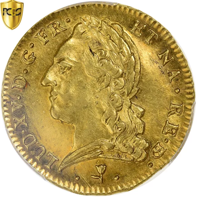 [#1065605] Coin, France, Louis XV, Double louis d'or de Béarn à la vieille tête,