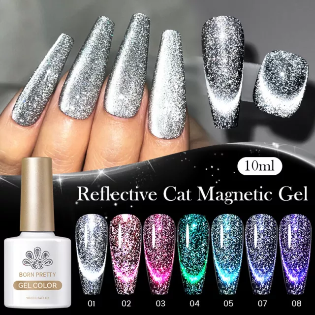 BORN PRETTY 10ml Cat Magnetic Gel Reflective Glitter Soak Off UV LED Gel Lack 2