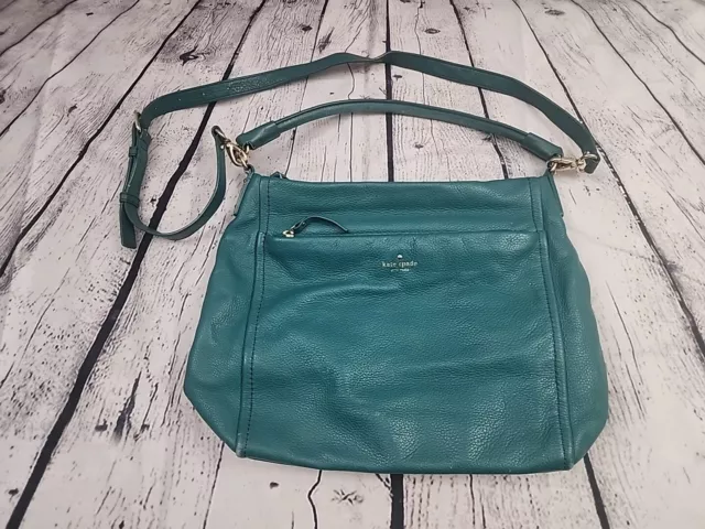 Kate Spade Cobble Hill Big Curtis Turquoise Cowhide Leather Shoulder Bag