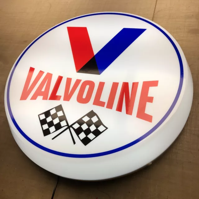 VALVOLINE OIL GAS illuminated wall sign led light box sign man cave garage decor