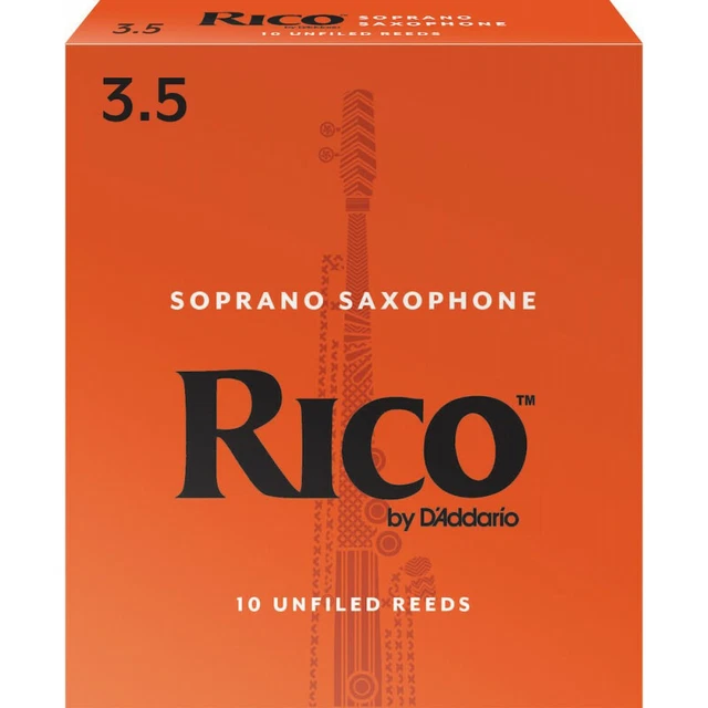 D'Addario RIA1035 - Anches saxophone soprano, force 3.5, boîte de 10
