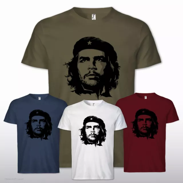 T-Shirt Foto von Che Ernesto Guevara Kuba Cuba Flagge Kult Revolution Revolucion