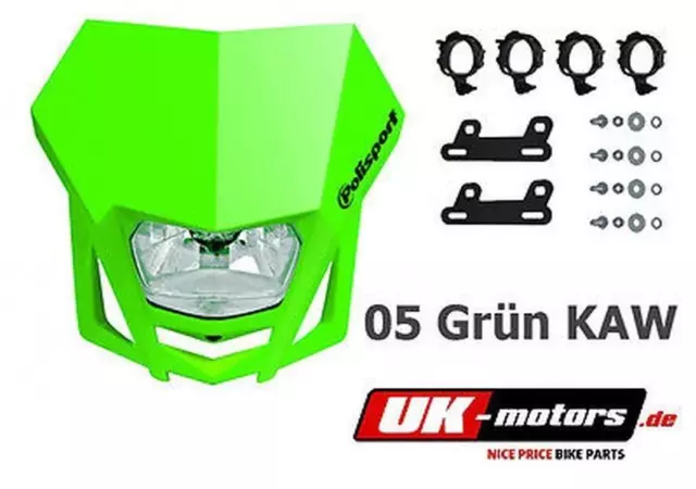 Polisport Universal Maschera con Lampada Verde