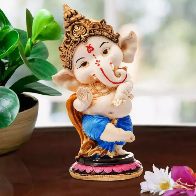 Indù Dio Signore Ganesha Ganpati Idolo Statua Sculture & Figurine