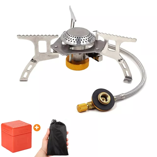 Camping Windproof Gas Stove Outdoor Strong Fire Stove Heater Folding Ultralight