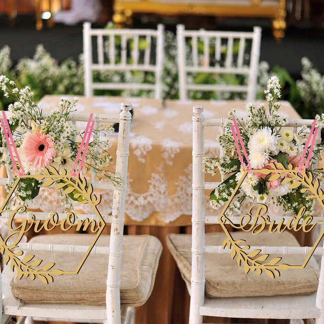 Romantic Wall Chair Signs For Wedding Proposal Party Bride Groom Armchairs