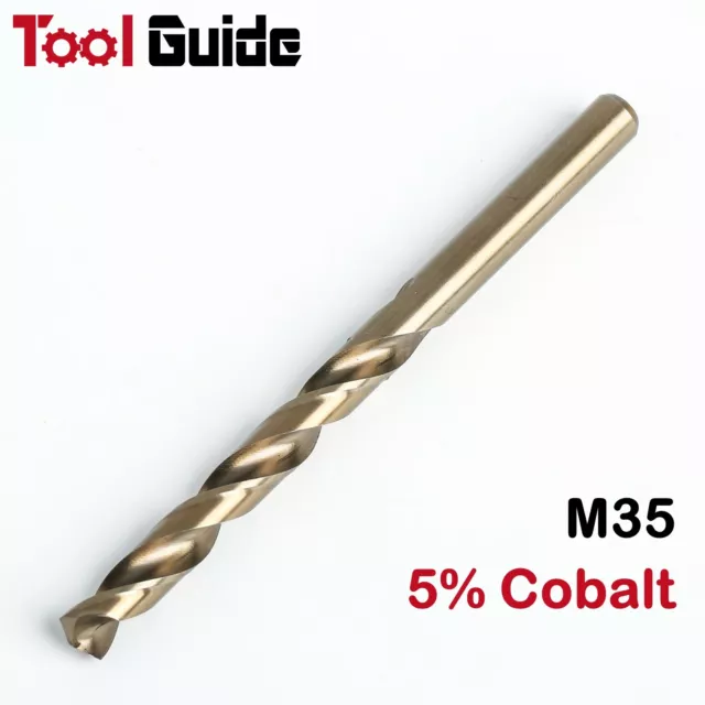 1-13mm 10 PC Metric HSS Drill Bit, Set M35 5% Cobalt Drilling on Stainless Steel 2