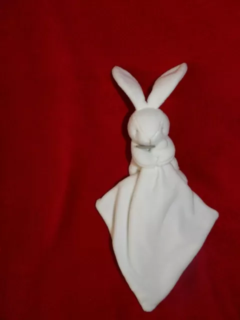 Doudou Et Compagnie Lapin Blanc Mouchoir en Boite Fleur 2016 Neuf