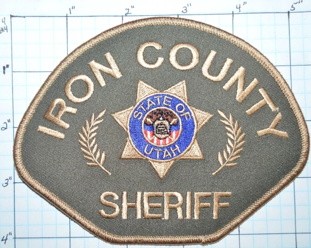 UTAH, IRON COUNTY Sheriff Police Dept Patch 12.00 PicClick