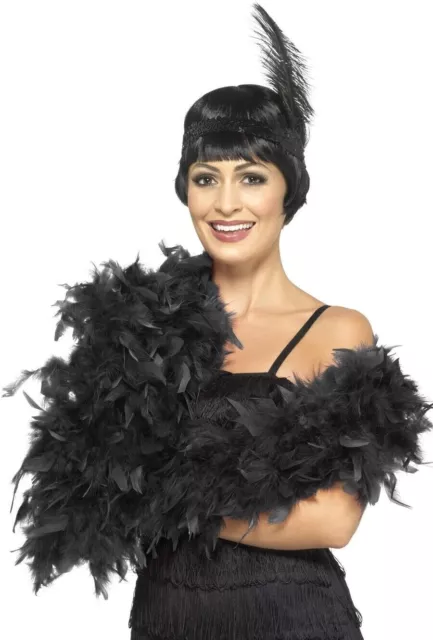 Deluxe Feather Boa Flapper Burlesque Accessory 180cm Long 80G Fancy Dress