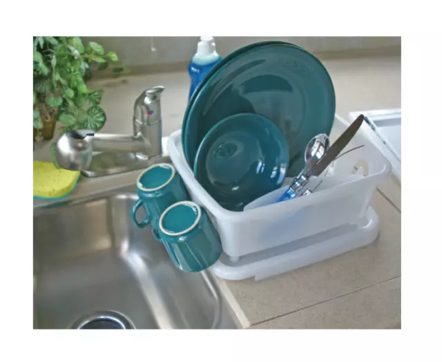 Dish Mini Drying Rack Drainer Drain Dryer Strainer Sink Dishes w Tray Small RV