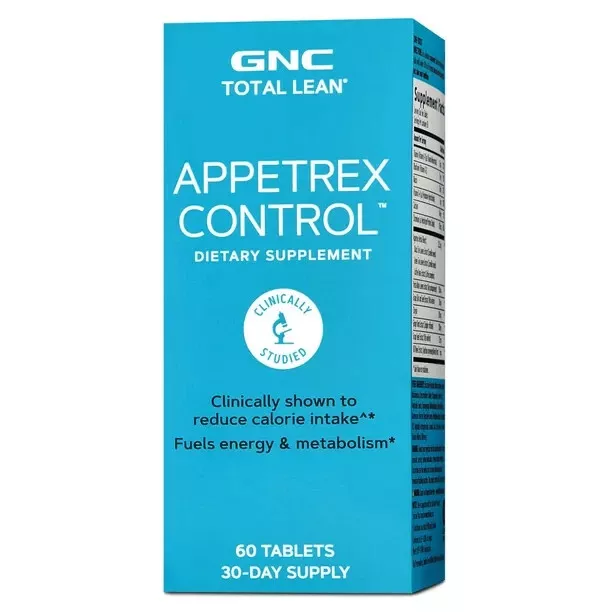 Suplemento Dietético GNC Total Lean Apetrex Control 60 Tabletas SELLADO Expiración 11/24