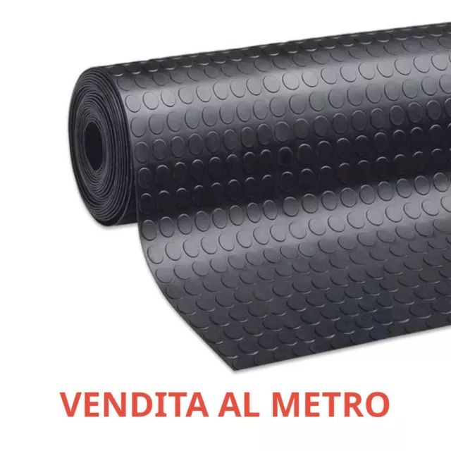 Pavimento bullonato a bolle Copripavimento Pvc Nero H 100 MT 25 sp 1 mm AL METRO