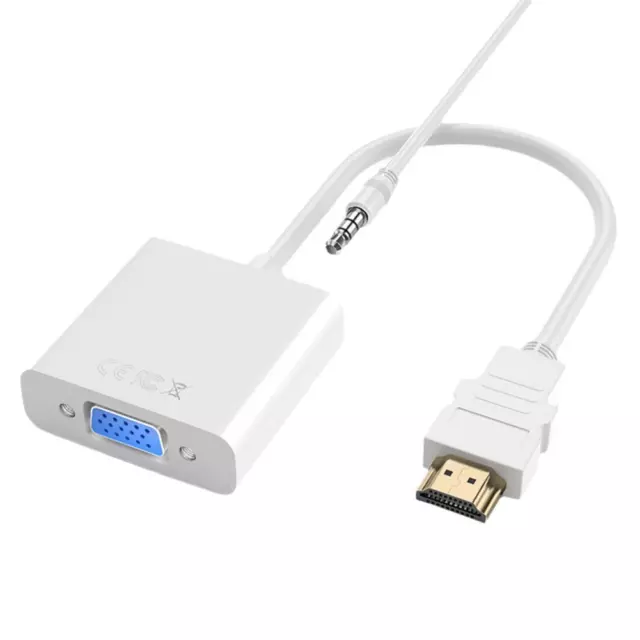 1080P HDMI Male to VGA Female Video Cable Cord Converter Adapter For PC Monitor.