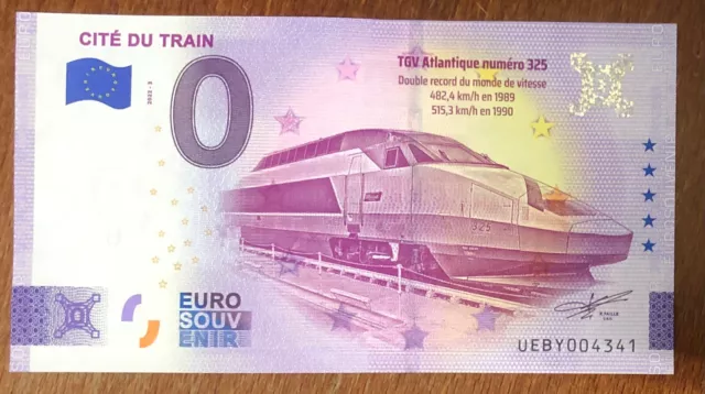 Billet Euro Souvenir TGV 325