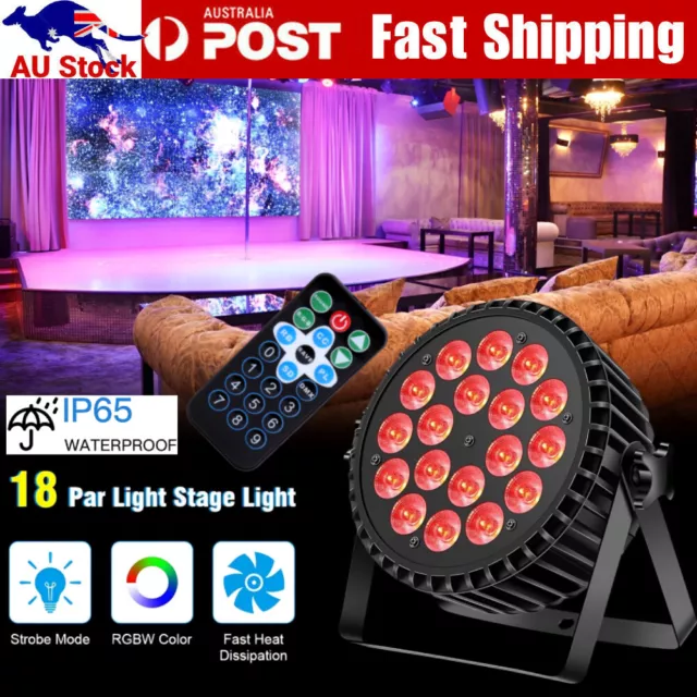 18LED Par Laser Stage Light DMX DJ Club Party Effect Lighting RGB Light