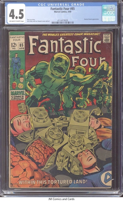 Fantastic Four #85 1969 CGC 4.5 - Stan Lee / Jack Kirby. Doctor Doom app