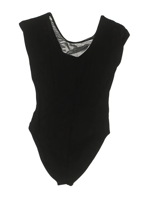 American Apparel Women Black Bodysuit M