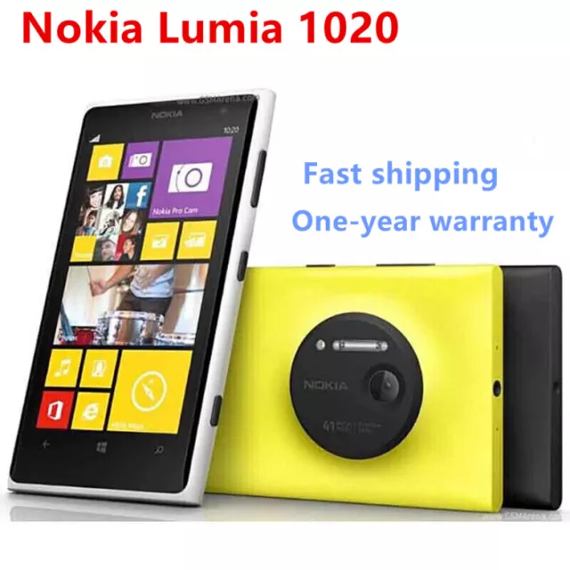 Original Nokia Lumia 1020 Wifi NFC 32GB 41MP Dual Core Unlocked Windows Phone