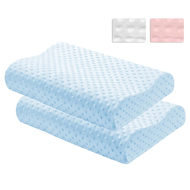 2 Pack Memory Foam Sleep Pillow Contour Cervical Neck Support Hypoallergenic
