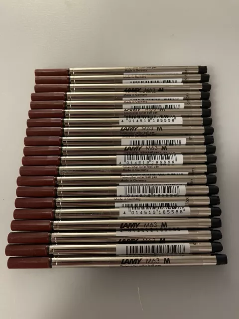 20 x Lamy Tintenrollermine M63 M Schwarz