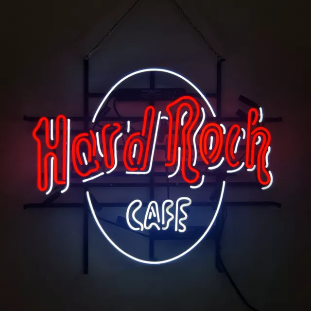 Hard Rock Cafe Neon Sign Kaffee Geschäft Wand Dekor Leuchtreklame Retro 24"x20"