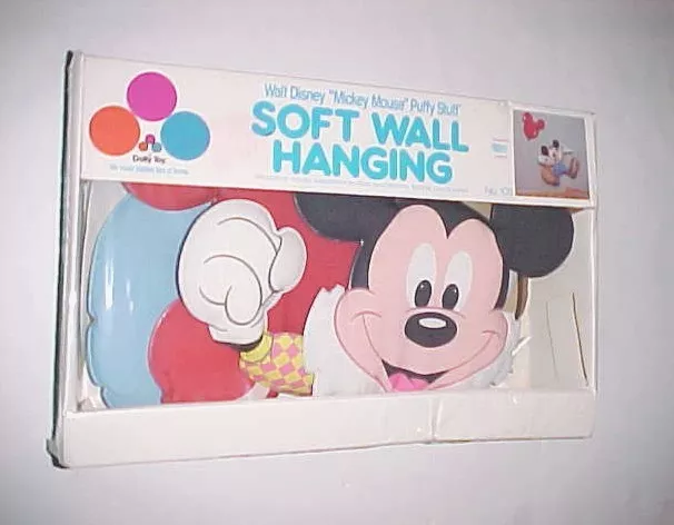 MICKEY MOUSE Walt Disney Puffy Stuff Soft Wall Hanging Dolly Toy No. 103  New