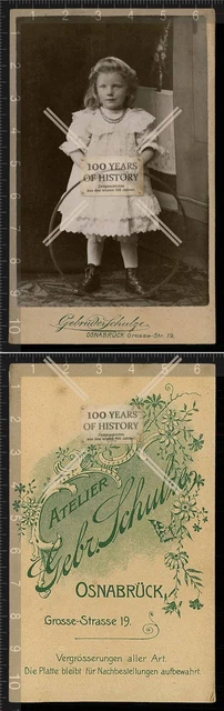 Orig. Mädchen Osnabrück CDV Kabinettfoto Portrait Porträt