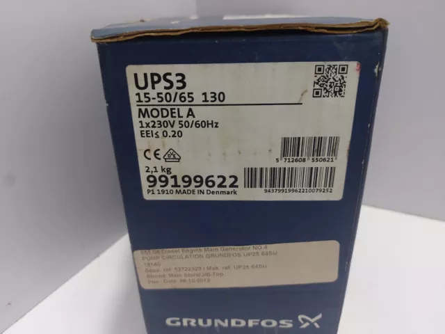 Bomba de circulación Grundfos UPS3 {UPS3 15-50/65 130 modelo A} 2