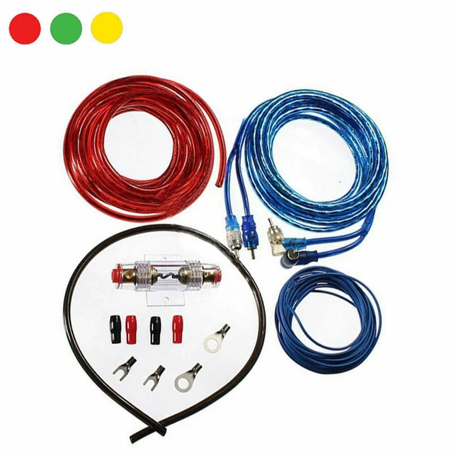 Subwoofer Auto Amplificato Kit Cavi Per Subwoofer Auto - Con Fusibile Per Amplificatore, Alta Potenza Cavi Per Impianti Auto - Foto 14