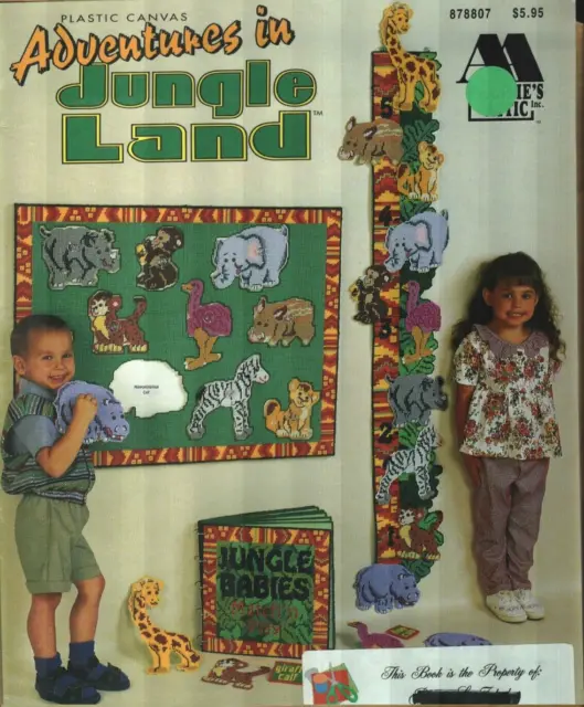 Used Adventures In Jungle Land Book Puzzle Annie's Plastic Canvas Pattern Book
