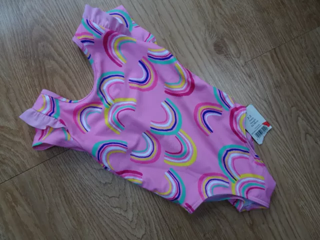 Costume da bagno GEORGE ragazze rosa arcobaleno età 2 - 3 anni nuovo con etichette 2