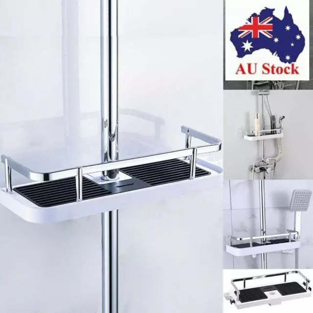 Rod Rack Bathroom Shelf Shower Storage Hanging Basket Bathroom Lift Rod Bracket