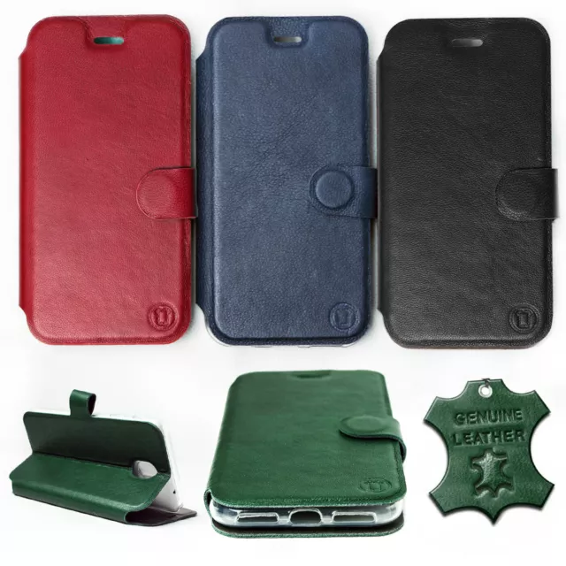 Mobiwear Hülle für Samsung Galaxy S9 Plus | Echt Leder Leather Tasche Case Cover