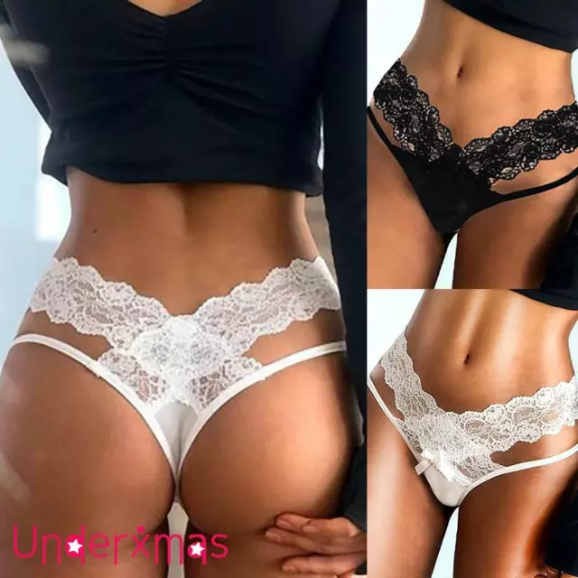 SEXY WOMENS PANTIES Lingerie Underwear Thongs Lace Floral T-Back Briefs  G-String £23.12 - PicClick UK
