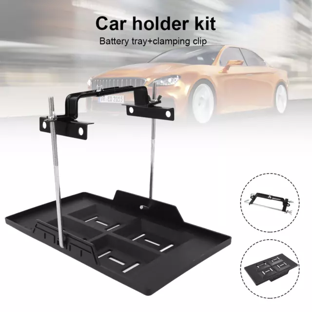 Metal Car Battery Tray Holder Mount Adjustable Hold Down Clamp Bracket Universal